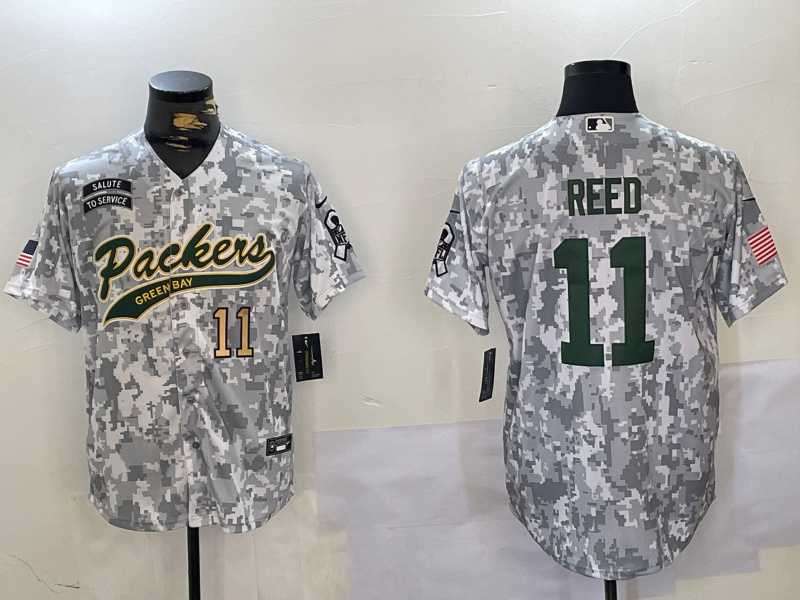 Men%27s Green Bay Packers #11 Jayden Reed 2024 Arctic Camo Salute To Service Stitched Baseball Jerseys->houston texans->NFL Jersey